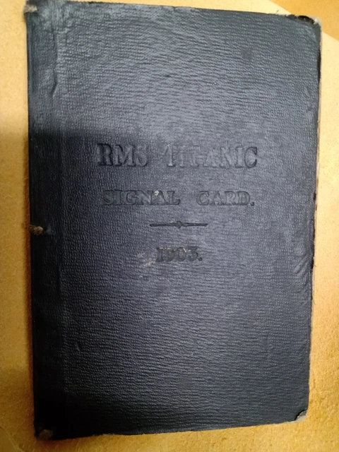 Ships Signal Card Embossed Titanic 1903