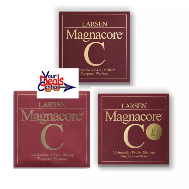 Larsen Magnacore Cello C Strings 4/4 Medium , Strong, Arioso Rope/Tungsten