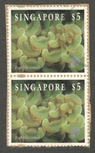 AOP Singapore 1994 Corals $5 used QUESTA SG 753i £ 36