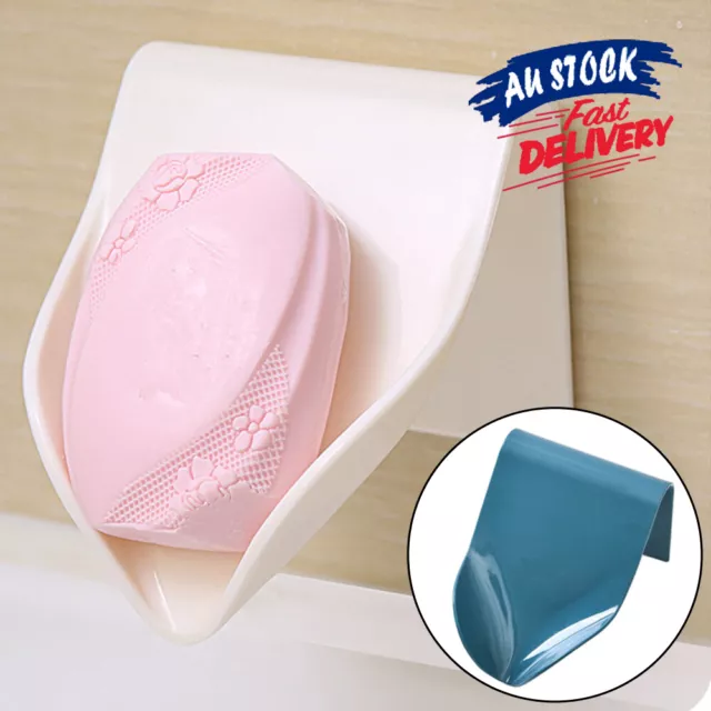 Soap Box Bathroom Shower Suction Dish Wall Shelf Holder Storage Plate Rack