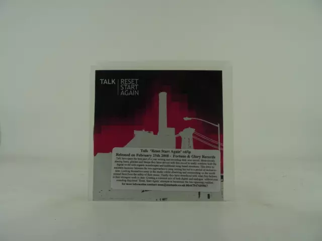 TALK RESET START AGAIN (144) 11 pistes CD promo album pochette photo ...
