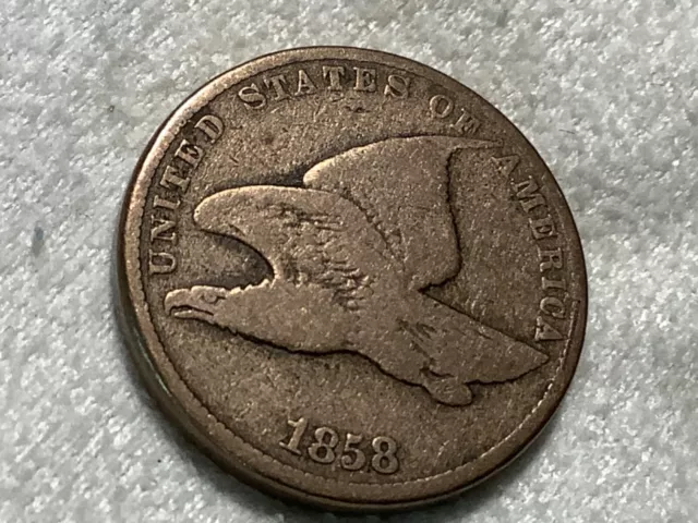 1858 Flying Eagle Cent 1c FINE-VERY FINE. SEE PHOTOS.     A43 3