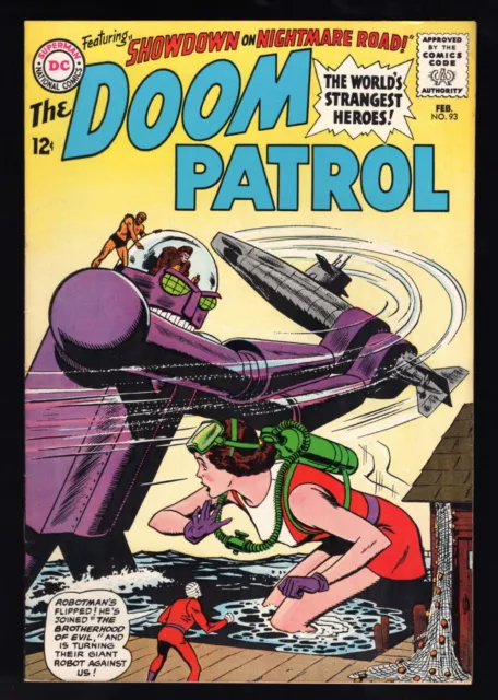Doom Patrol #93 Early Issue 1965 - VF+ Nice Pages -Big Frankie BC Ad