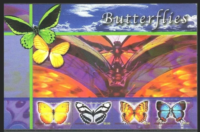 069. Antigua & Barbuda 2003 Tampon S/S Papillons .mnh