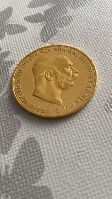 Gold Münze 33,87 G Österreich 100 Kronen Corona. Franz Josef 1915.