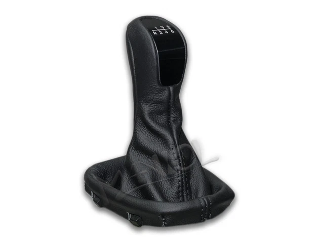 Soufflet Levier De Vitesse + Frein Main Cuir Véritable – Hyundai Coupé 1999-2002, Noir Double Couture