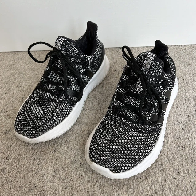 ADIDAS LADIES GREY Black White Knit Running Trainers Cloudfoam UK Size 3 Lace 20.00 PicClick UK