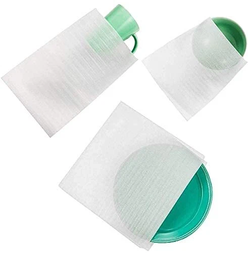 60 Cushion Foam Wrap Pouches Protect Mug Cup Glasses China and Dishes Pack