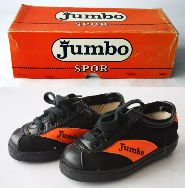 Vintage 70'S Jumbo Kids Greek Football Boots Shoes Eur 28 Greece New In Box Nos!