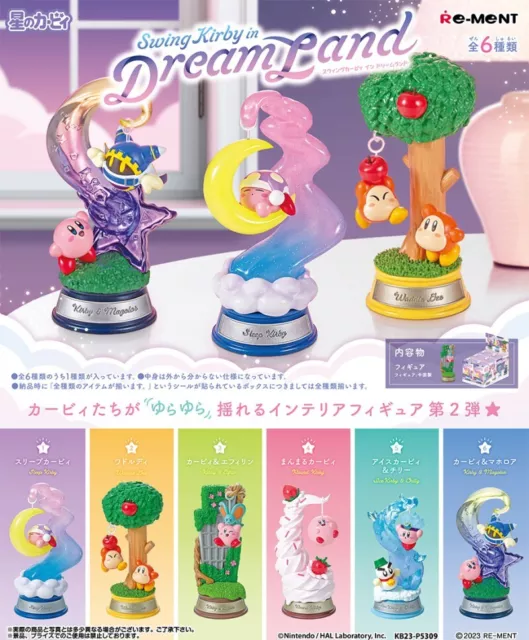 Re-Ment Rement Miniature Swing Kirby in Dream Land Desktop Figure Set