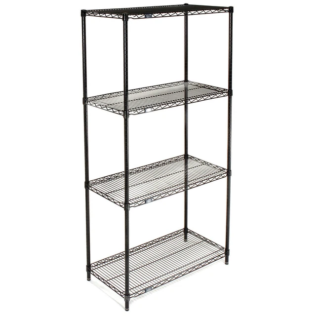Nexel Wire Shelving Black Epoxy 30"W X 18"D X 63"H