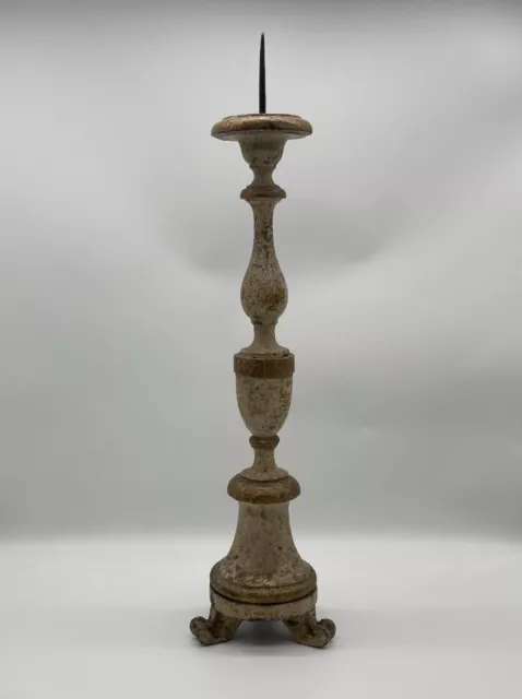 Candelabro Barroca 64CM Candeleros de Altar Antiguo Vintage Madera Dorado Centro