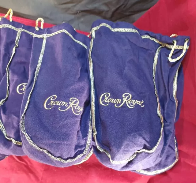 LOT of 16 CROWN ROYAL MINI 7" PURPLE -  Drawstring Bags Small size - 352 mL