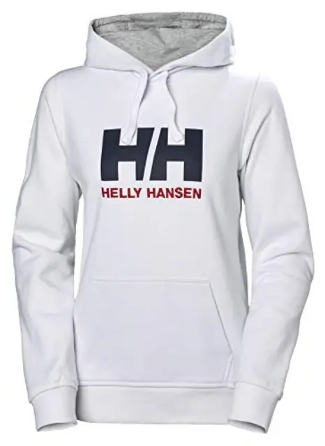 (TG. M) Helly Hansen W HH Logo Hoodie Felpa, Bianco (Blanco 001), Medium Donna -