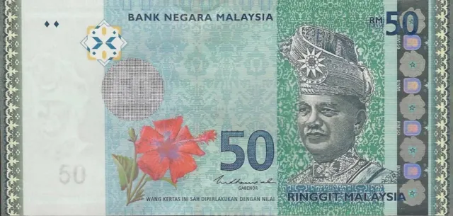 Malaysia 50 Ringgit Uncirculated Banknote. single 50 Ringgit Currency MYR 2019