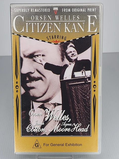 Citizen Kane Orson Welles Vhs Black White 1941 Video Cassette Tape