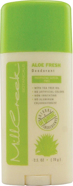 Desodorante fresco de aloe de Mill Creek, 2,5 oz