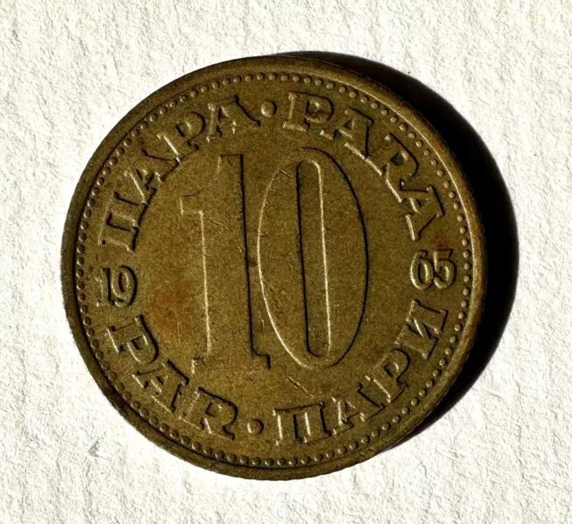 1 Yugoslavian 10 Para Coin (1965) - Yugoslavia