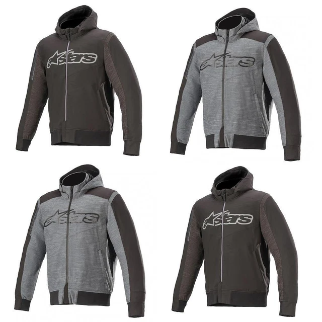 Felpa con cappuccio moto Alpinestars Rhod antivento aramide rinforzata CE
