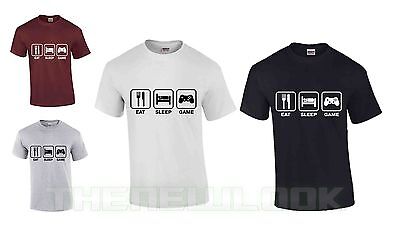 Eat Sleep Game T Shirt Gamer Repeat Cycle Lifestyle Games Console Present Gift