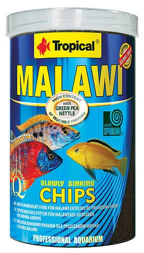 Tropical Malawi Chips 1000ml Poisson D'Aquarium Aliments Complets Loup de Mer