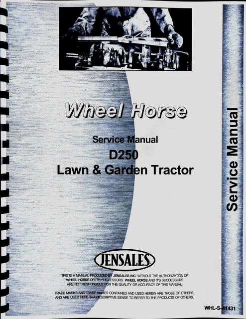Wheel Horse D-250 Lawn Tractor Service Repair Manual – 1976, 1431 – Used Reprint