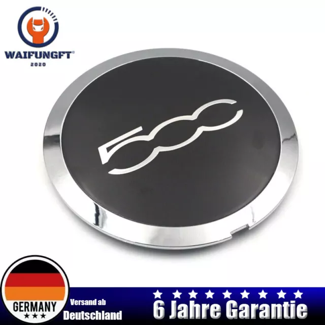 Nabendeckel Felgendeckel Radnabendeckel mit Chromrand für FIAT 500 500C 51884863