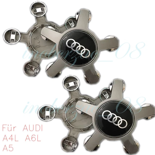 4x Für Audi A4L A6L A5 135mm Radkappen Felgendeckel Nabenkappen Nabendeckel Grau