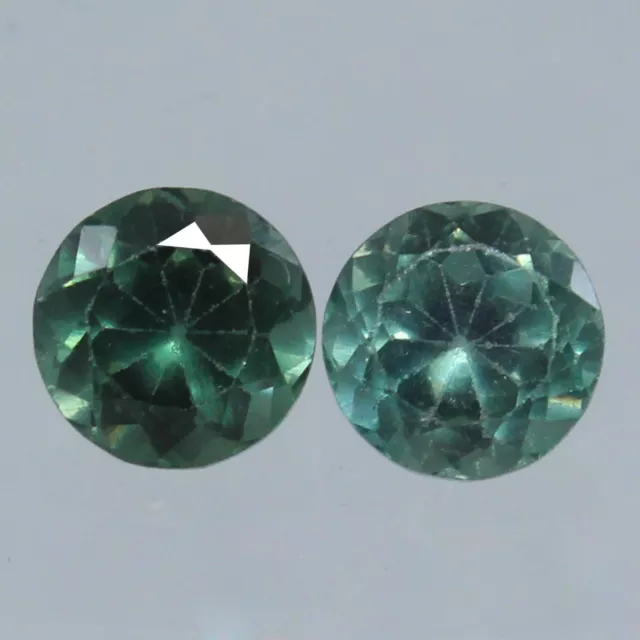 Natural Russian Tsavorite Garnet Unheated 5x5 mm Round Pair Certified Gemstones