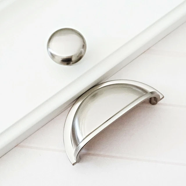 Cup Drawer Pull Handle Dresser Knobs Shell Bin Bowl Kitchen Cabinet Door Pulls