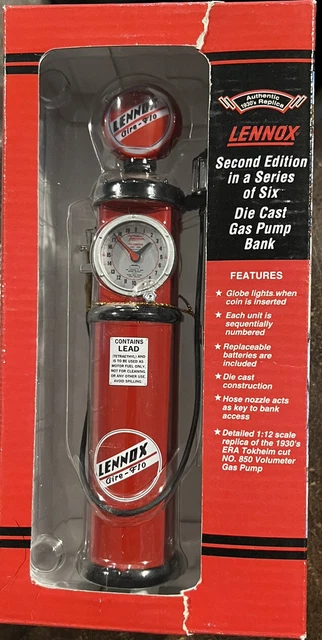 Vintage Authentic 1930’s Replica Lennox Die Cast Pump Bank
