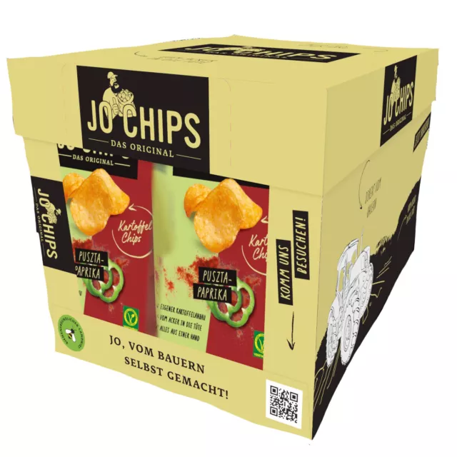 JO CHIPS PUSZTA Paprika Potato Chips With Paprika 150g 10er Pack
