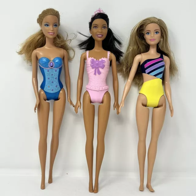 ❤️Barbie Doll Lot 3 Dreamtopia Princess &Beach Pool barbie in swimsuit by Mattel