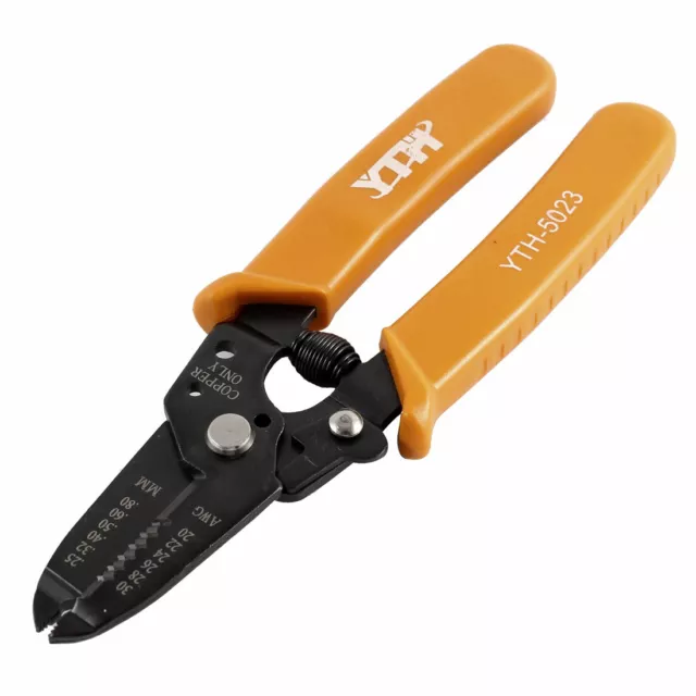 Nonslip Rubber Coated Handle 20-30 AWG Electric Wire Stripper Cutter YTH-5023