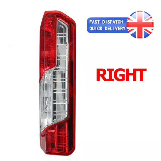 For Ford Transit Mk8 Rear Right Side Tail Light Lamp Lens 2014+ Onwards Uk