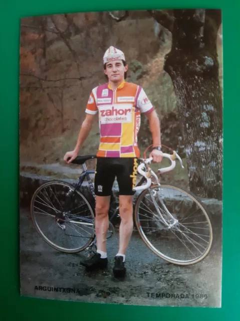 CYCLISME carte cycliste JESUS ARGUINTXONA équipe ZAHOR chocolates 1986