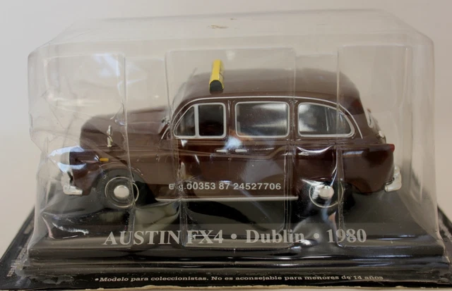 Figurine IXO Austin FX4 London Taxi 1985 Yellow Pages - Échelle 1/43 - Modèle CLC026 - Occasion