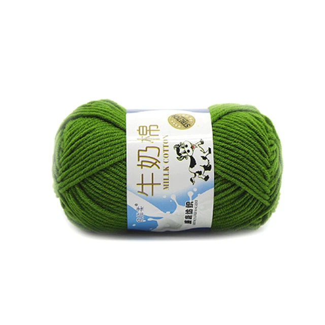 50g Milch Baumwollgarn Baumwolle chunky handgewebt Häkeln Strickwolle Garn
