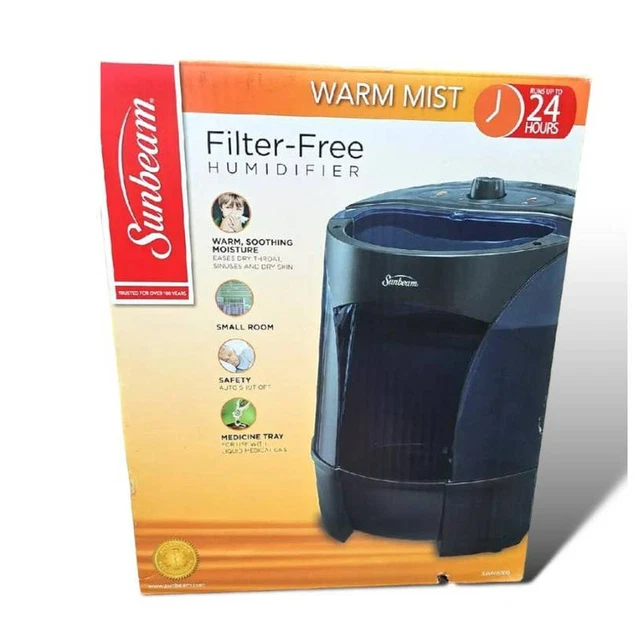 Sunbeam Warm Mist Humidifier SWM6000 UM Filter-Free Warm Soothing Moisture NEW