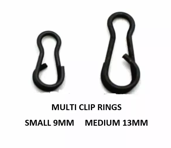 Multi Clips Carp Fishing Swivels Quick Change Flexi Chod Clips Rig Rings Links