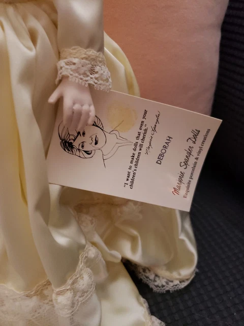 Marjorie Spangler Doll "Deborah" 15" Porcelain with tag, box all porcelain 1980 2
