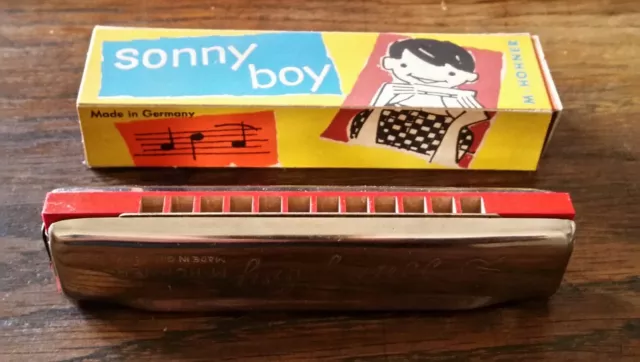 Armonica Vintage Hohner Sonny Boy 1950s - NUOVA - Blues Harp Marine Band APR 2