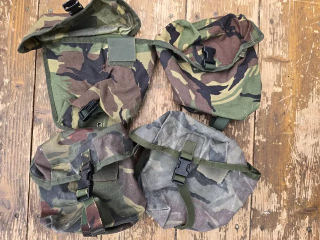 JOB LOT OF 4X Dutch Army Medium Utility Pouch / DPM Camo GRADE 2 / DAMAGED