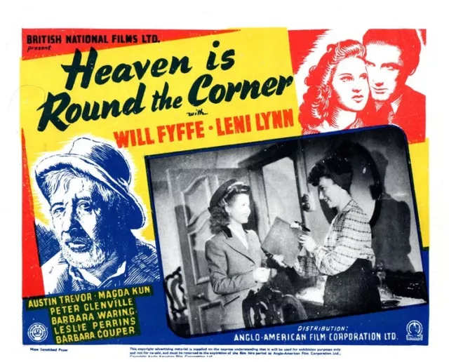 Heaven Is Around The Corner Original Lobby Card Will Fyffe Leni Lynn 1944