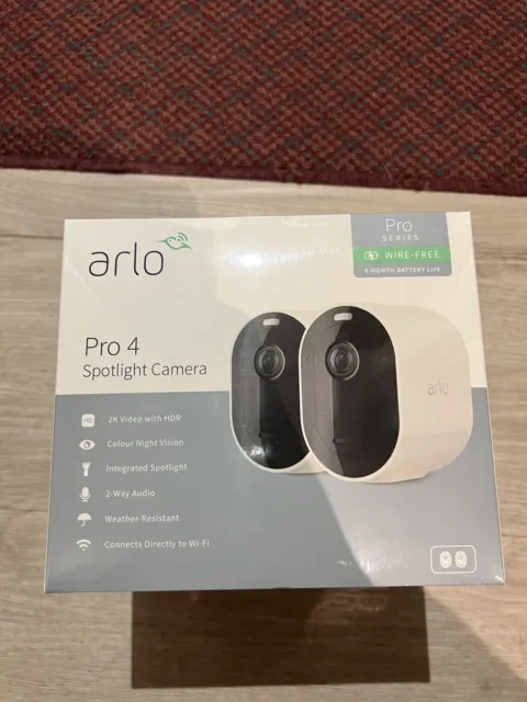 Arlo Pro 5 2K Spotlight Wire-Free Camera, 4 Pack - VMC4460P-100AUS