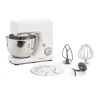 MOULINEX Robot pâtissier, Bol inox 4,8L, 5 vitesses, Kit pâtisserie QA150110