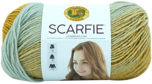 Evergreen/Pearl Grey Scarfie Yarn - Lion Brand