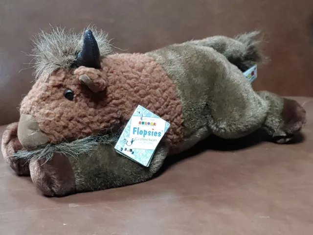 Aurora Flopsies Plains Buffalo Bison Stuffed Plush 11"