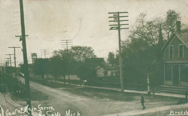 V MICH View of Main Street, AuSable, Michigan
