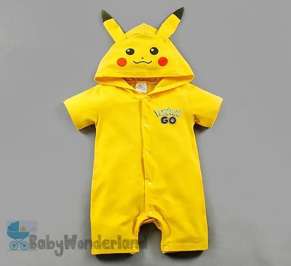 Baby Boys Girl Short Sleeves Yellow Jumpsuit One Piece Outfit Costume 0-2Yrs